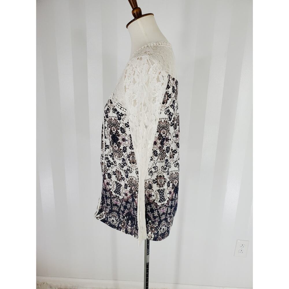 VINTAGE AMERICA BLUES Lace Sleeve Top Sz S - Picture 3 of 10